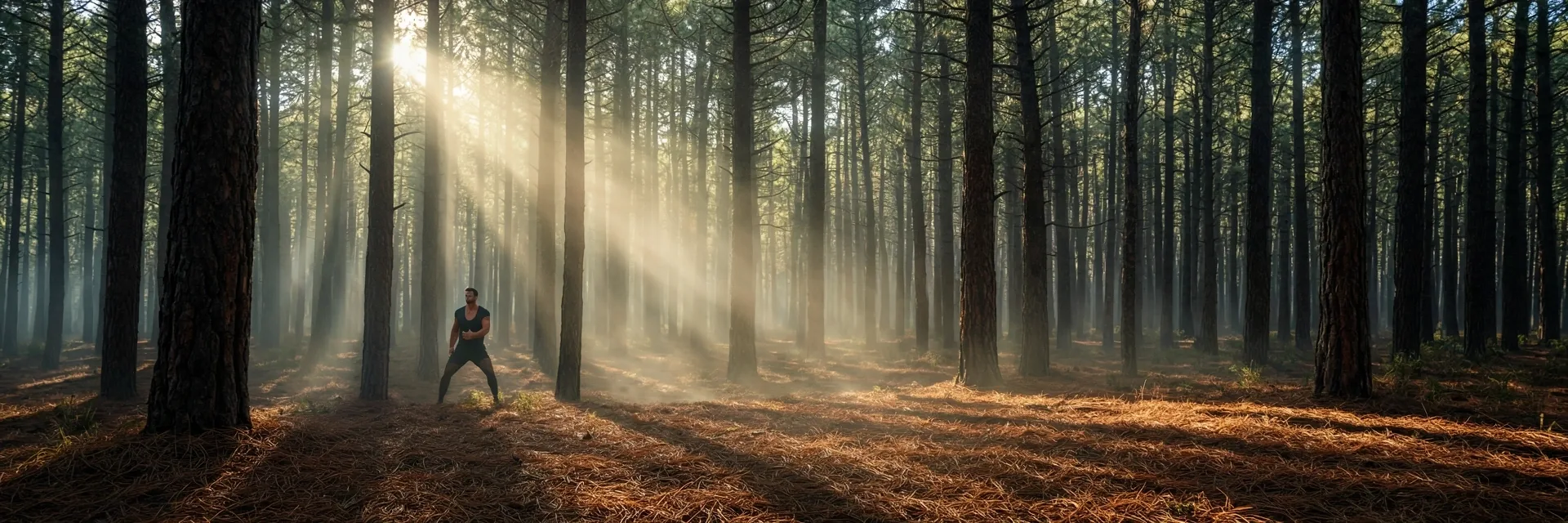 Pine forest light
