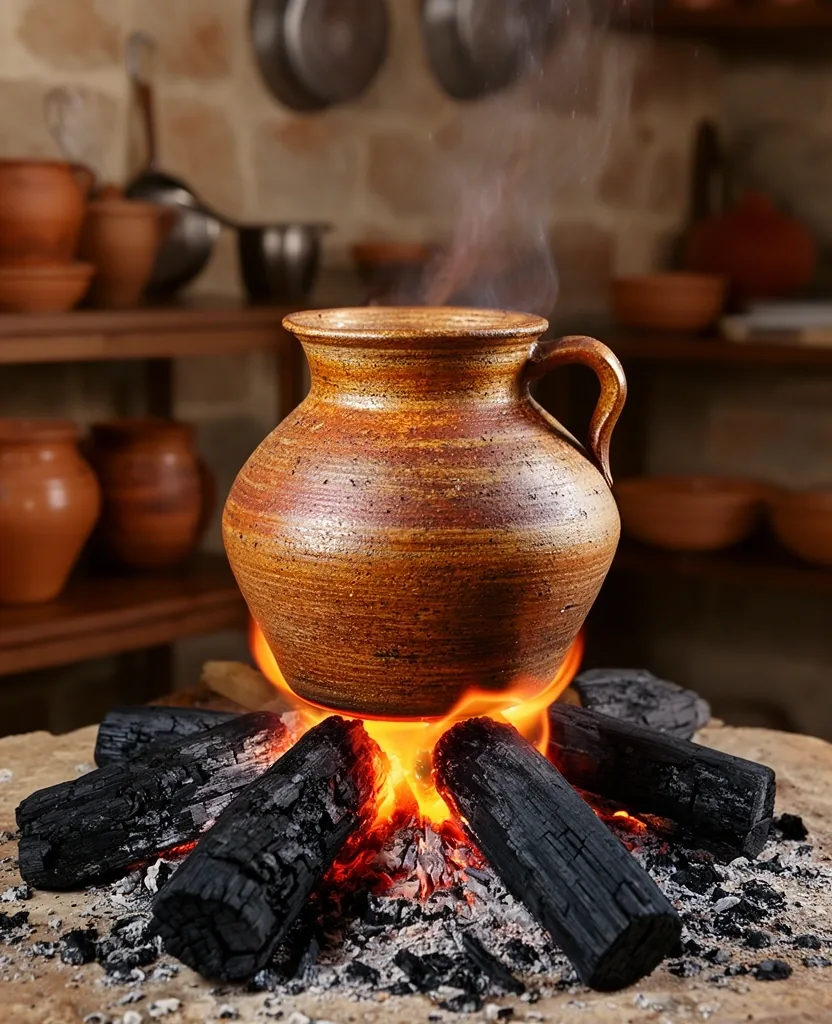 Traditional clay preparation vessel