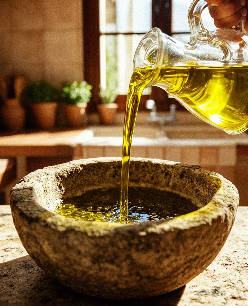 Traditional cold-pressed olive oil