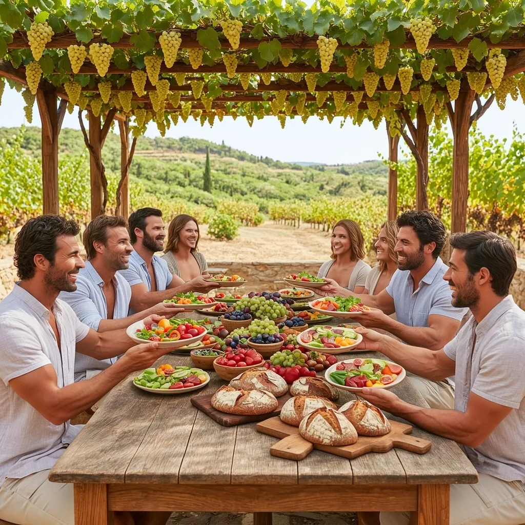 Mediterranean communal table